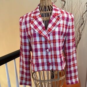 Doncaster 🔥Sale🔥100% woven Silk pink white yellow and blue jacket